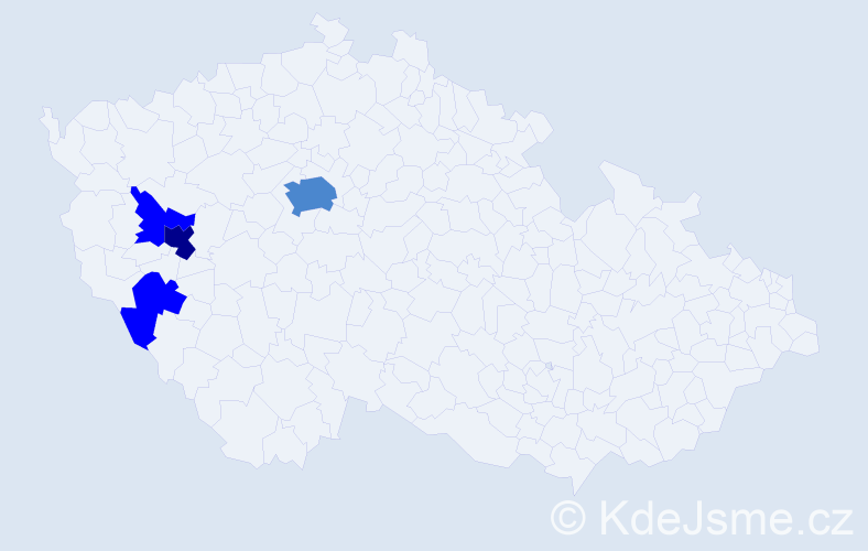 Příjmení: 'Achac', počet výskytů 8 v celé ČR