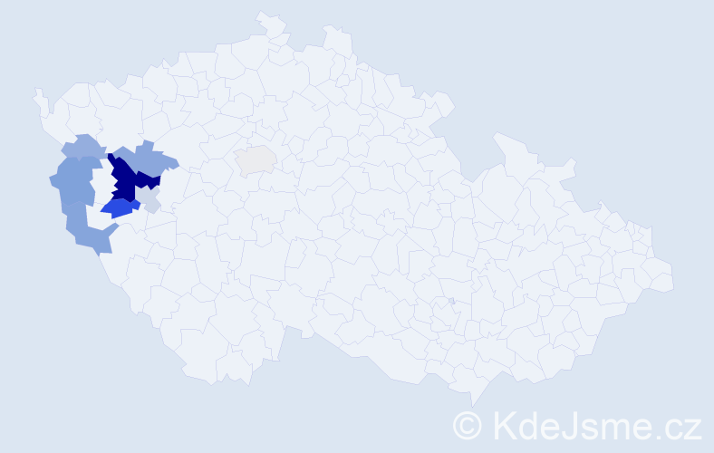 Příjmení: 'Grlák', počet výskytů 24 v celé ČR