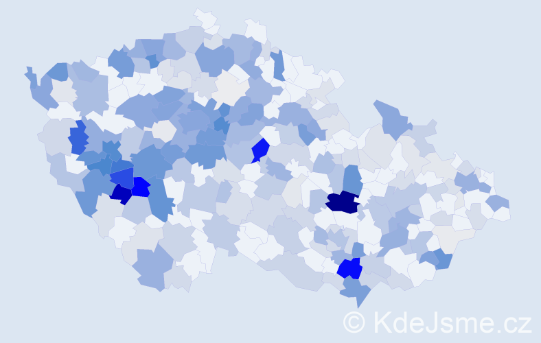Příjmení: 'Zoubková', počet výskytů 995 v celé ČR