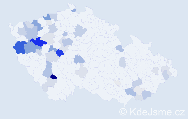 Příjmení: 'Plevka', počet výskytů 157 v celé ČR