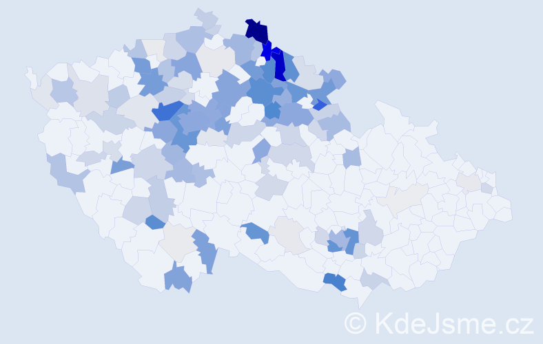 Příjmení: 'Stříbrný', počet výskytů 480 v celé ČR