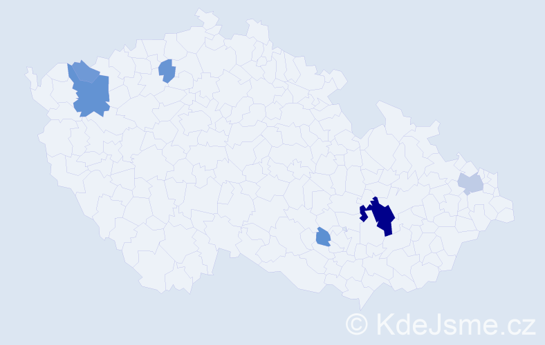 Příjmení: 'Svozilková', počet výskytů 16 v celé ČR