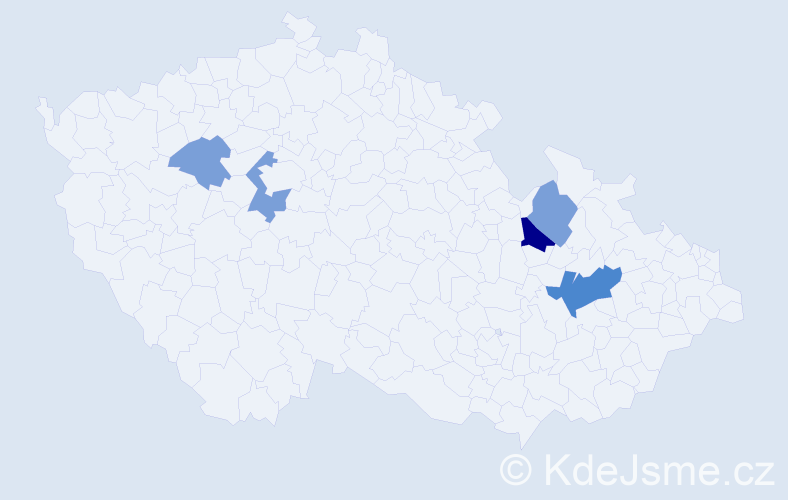 Příjmení: 'Chamlar', počet výskytů 16 v celé ČR