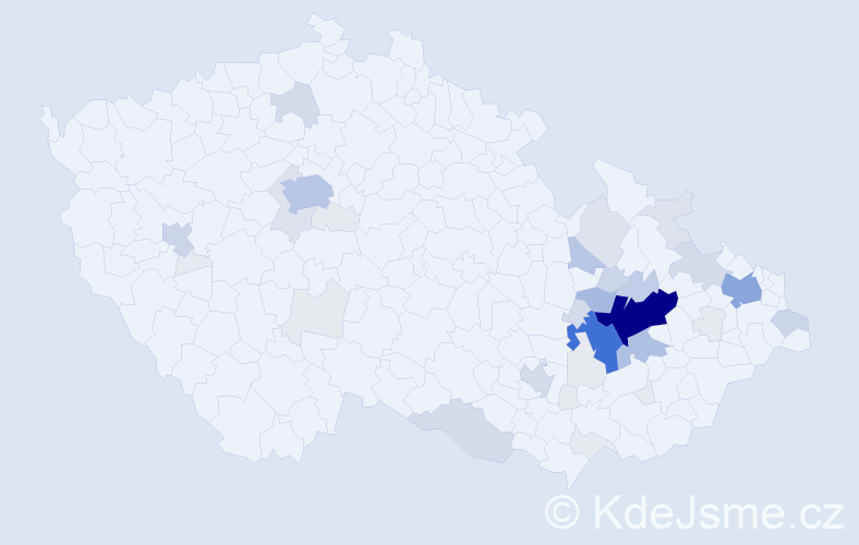 Příjmení: 'Smičková', počet výskytů 167 v celé ČR