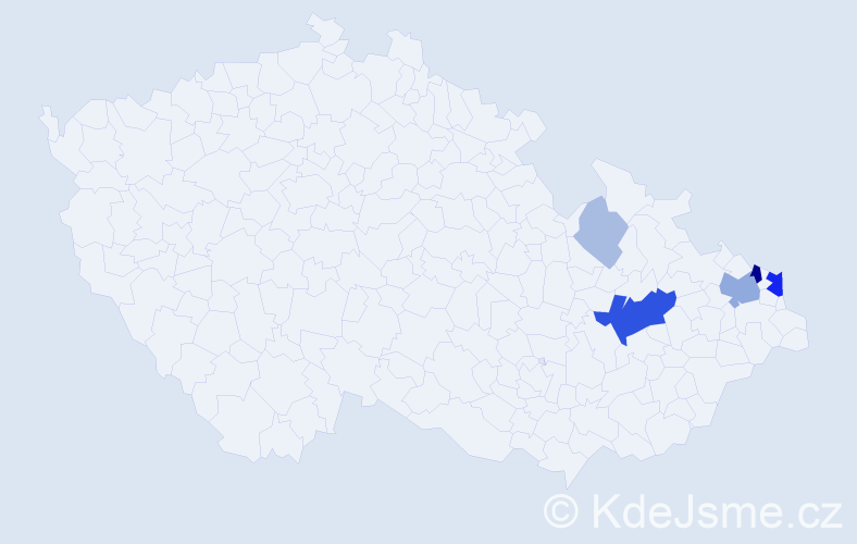 Příjmení: 'Podgrabinská', počet výskytů 20 v celé ČR