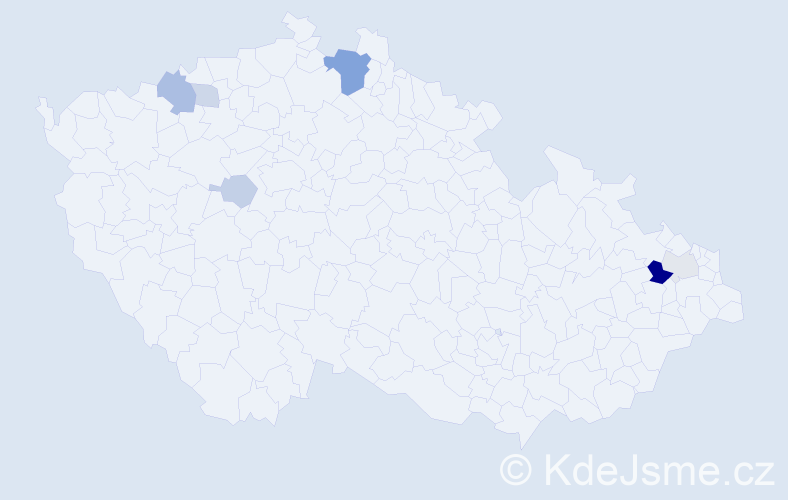 Příjmení: 'Roncová', počet výskytů 15 v celé ČR
