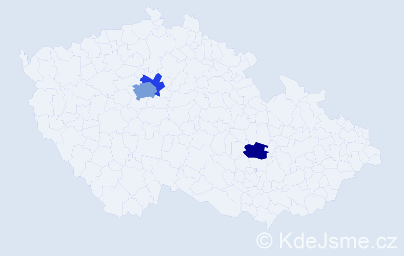 Příjmení: 'Fraczkiewicz', počet výskytů 6 v celé ČR