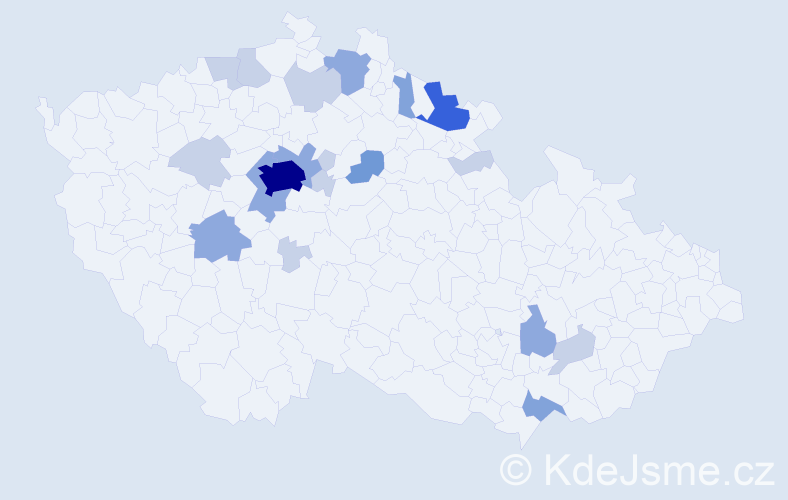 Příjmení: 'Bánská', počet výskytů 48 v celé ČR