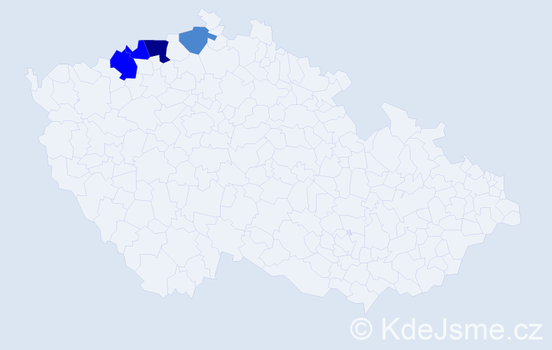 Příjmení: 'Lahmer', počet výskytů 8 v celé ČR