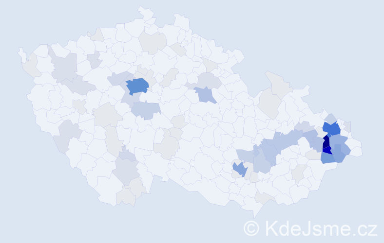 Příjmení: 'Babincová', počet výskytů 269 v celé ČR