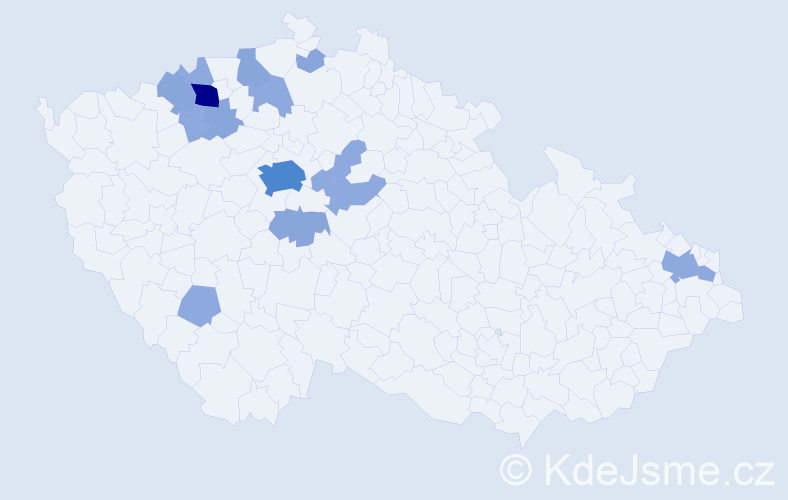Příjmení: 'Šešinová', počet výskytů 32 v celé ČR