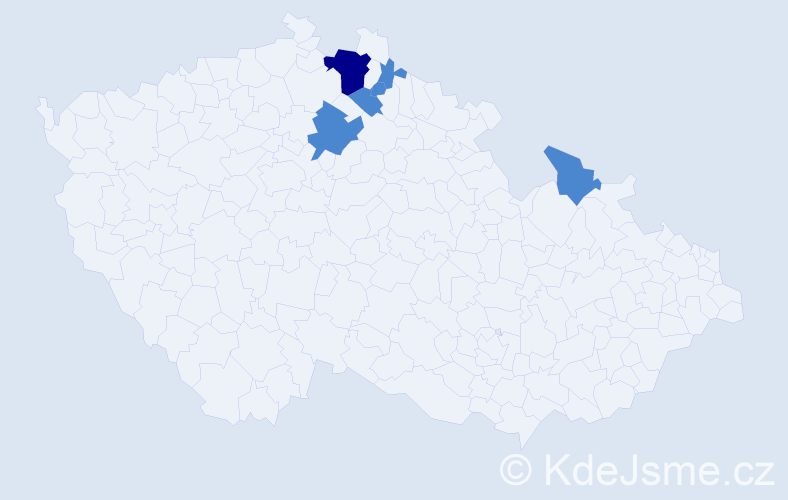 Příjmení: 'Tumajer', počet výskytů 8 v celé ČR
