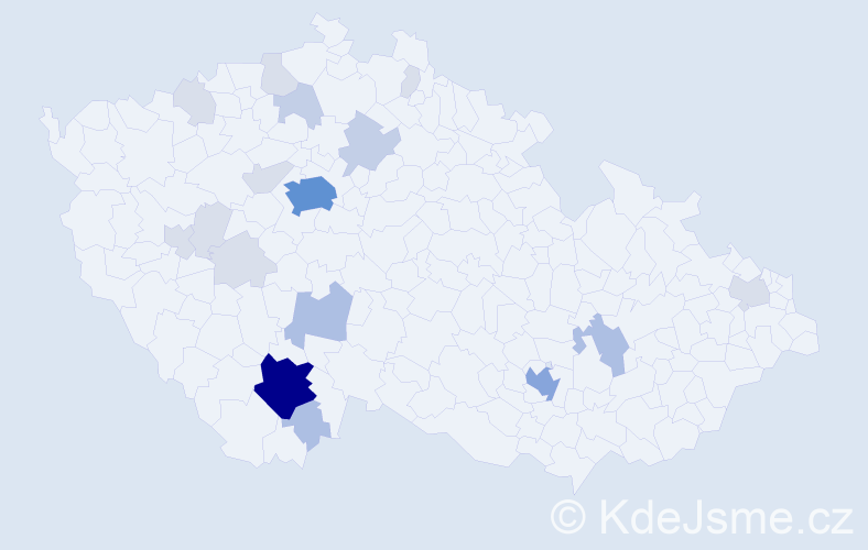 Příjmení: 'Seimlová', počet výskytů 57 v celé ČR