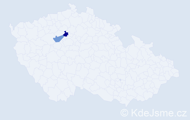 Příjmení: 'Bochinská', počet výskytů 2 v celé ČR