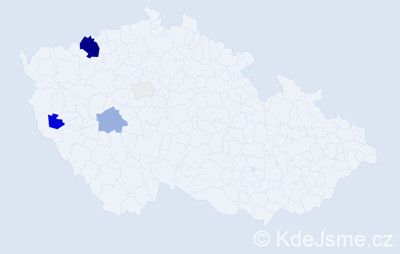 Příjmení: 'Thumsová', počet výskytů 9 v celé ČR