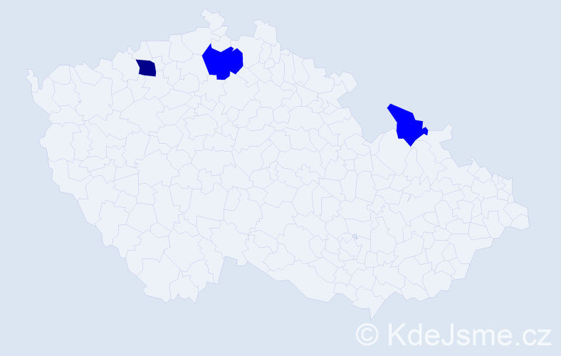 Příjmení: 'Moravčiková', počet výskytů 4 v celé ČR