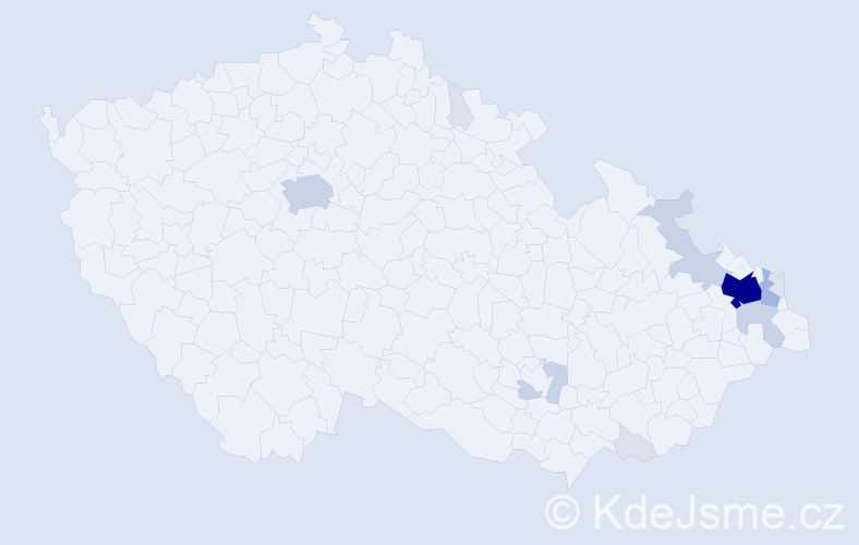 Příjmení: 'Korta', počet výskytů 46 v celé ČR