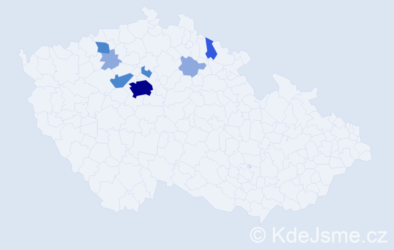 Příjmení: 'Hangurová', počet výskytů 16 v celé ČR