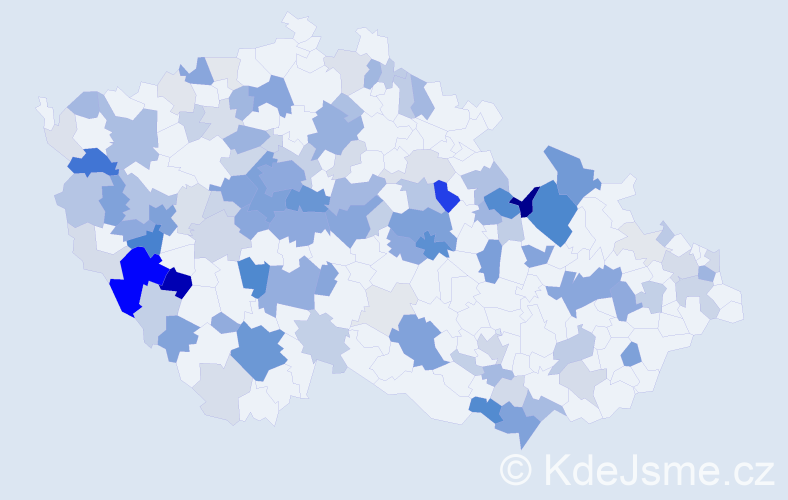 Příjmení: 'Mikulášová', počet výskytů 399 v celé ČR