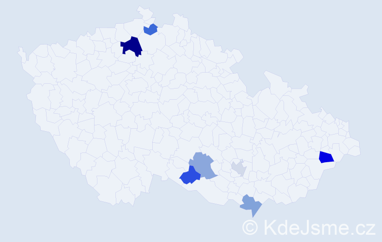 Příjmení: 'Tršková', počet výskytů 11 v celé ČR