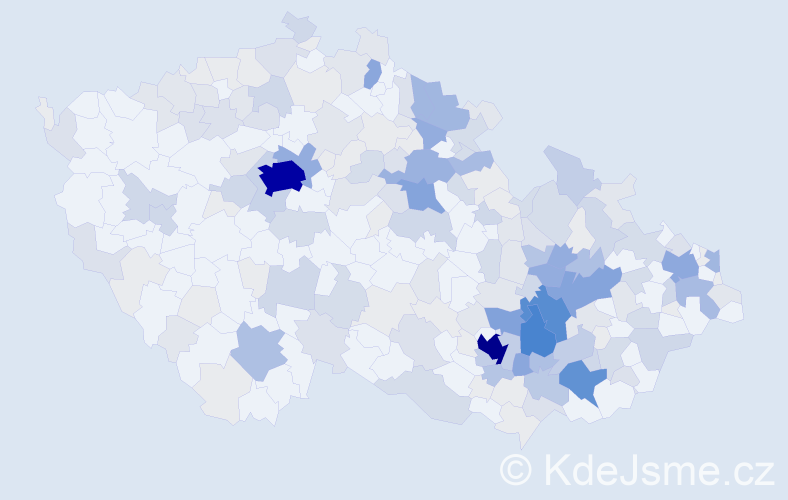 Příjmení: 'Gottwaldová', počet výskytů 797 v celé ČR