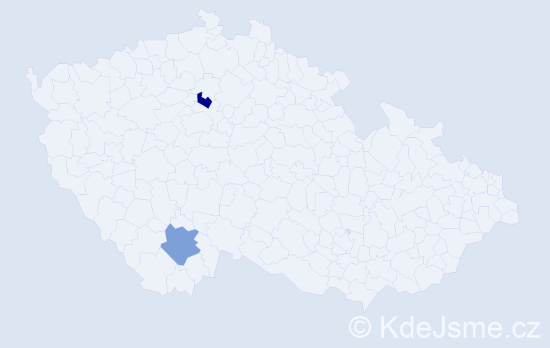 Příjmení: 'Maik', počet výskytů 2 v celé ČR