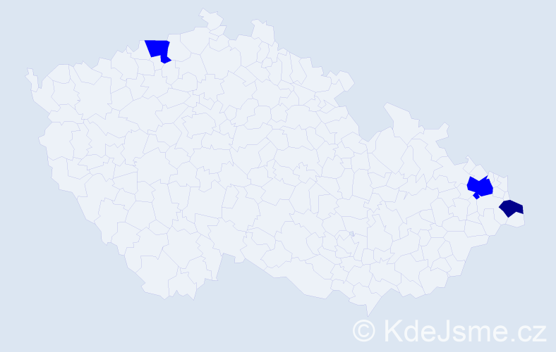 Příjmení: 'Robota', počet výskytů 7 v celé ČR