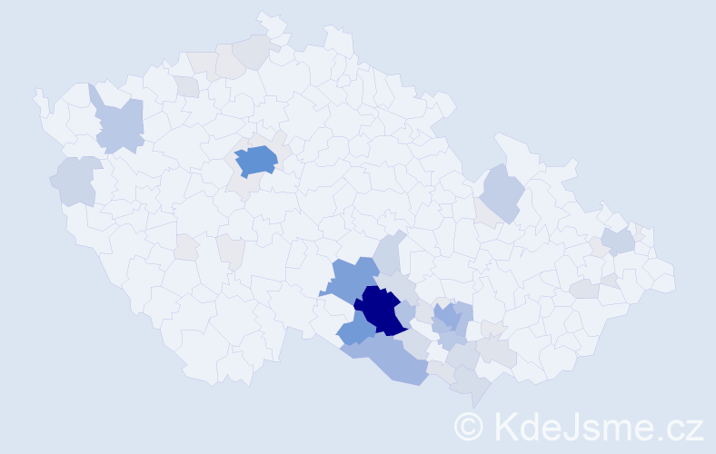 Příjmení: 'Benáčková', počet výskytů 209 v celé ČR