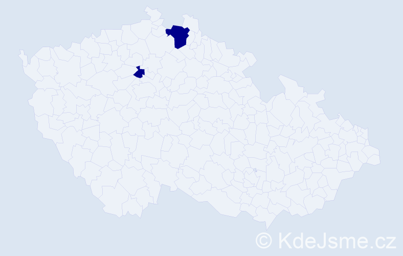 Příjmení: 'Zadilska', počet výskytů 2 v celé ČR