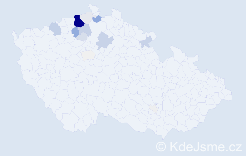 Příjmení: 'Krok', počet výskytů 78 v celé ČR