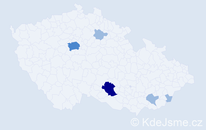 Příjmení: 'Košelková', počet výskytů 9 v celé ČR