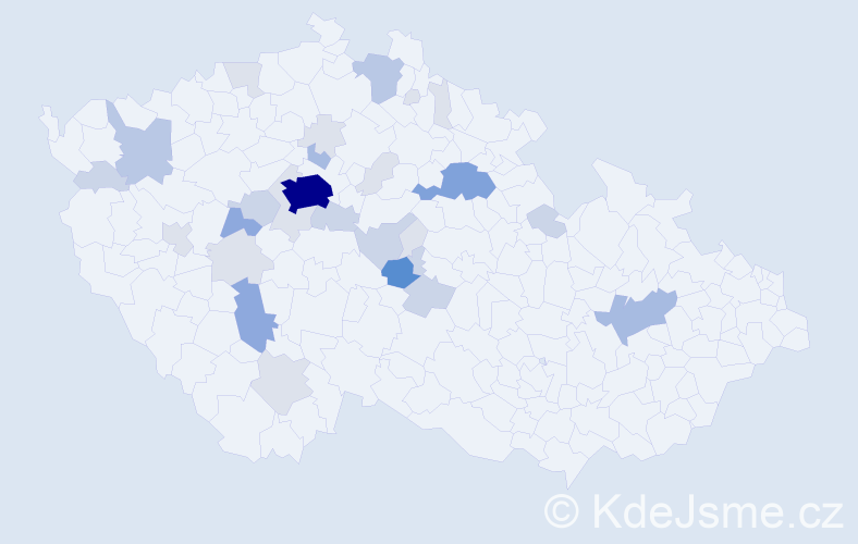 Příjmení: 'Hlídková', počet výskytů 92 v celé ČR