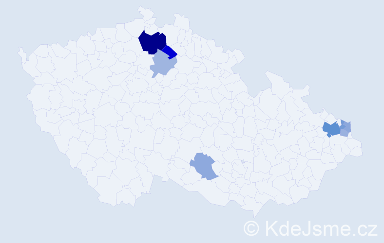 Příjmení: 'Jóniová', počet výskytů 17 v celé ČR
