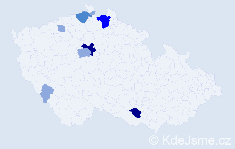Příjmení: 'Seifová', počet výskytů 20 v celé ČR