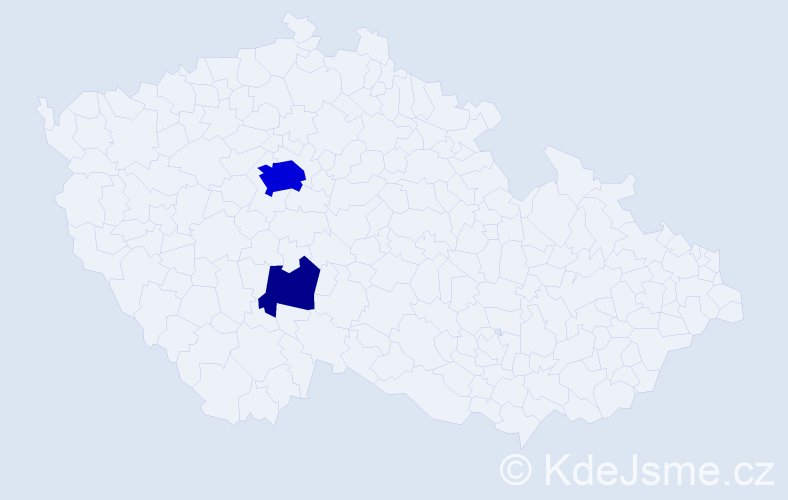 Příjmení: 'Kunštátová', počet výskytů 9 v celé ČR