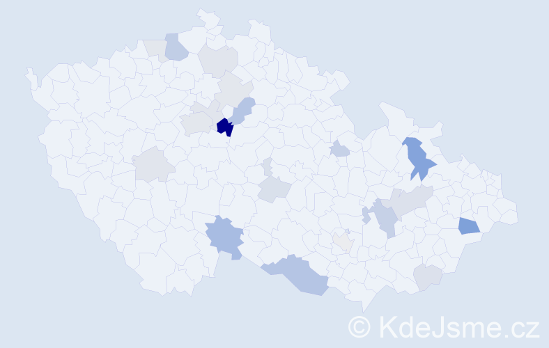 Příjmení: 'Urda', počet výskytů 51 v celé ČR
