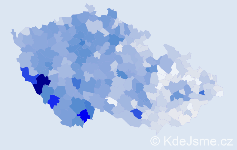Příjmení: 'Jandová', počet výskytů 5413 v celé ČR