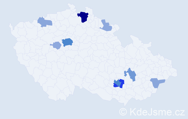 Příjmení: 'Sitte', počet výskytů 34 v celé ČR