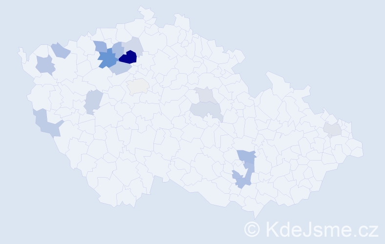 Příjmení: 'Leníková', počet výskytů 33 v celé ČR