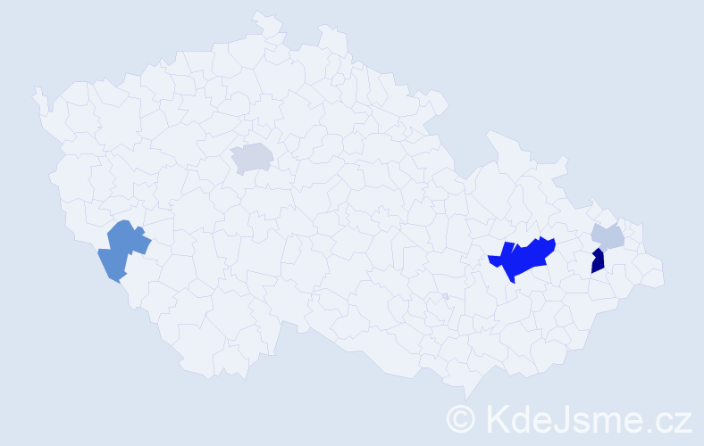 Příjmení: 'Treutler', počet výskytů 10 v celé ČR