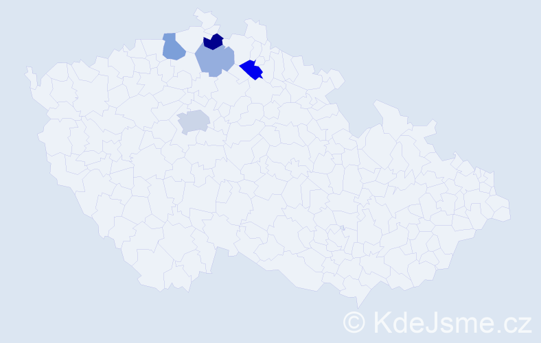 Příjmení: 'Klofec', počet výskytů 11 v celé ČR