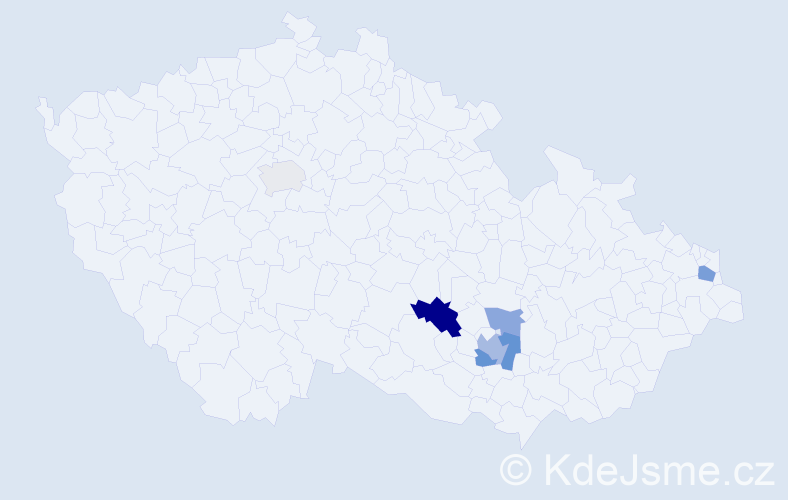 Příjmení: 'Troščák', počet výskytů 12 v celé ČR