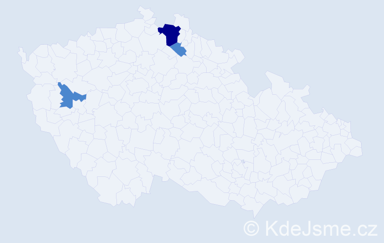 Příjmení: 'Skolodová', počet výskytů 8 v celé ČR