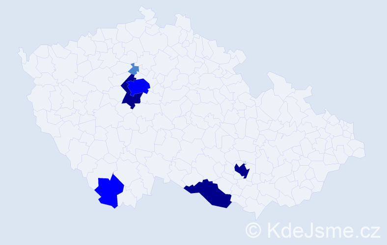 Příjmení: 'Reichardtová', počet výskytů 14 v celé ČR