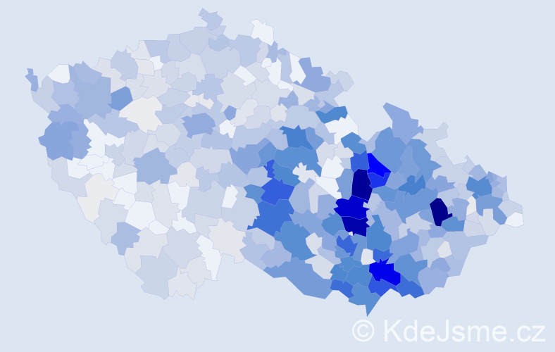 Příjmení: 'Vašíčková', počet výskytů 2876 v celé ČR