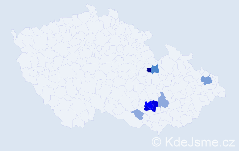 Příjmení: 'Fater', počet výskytů 25 v celé ČR