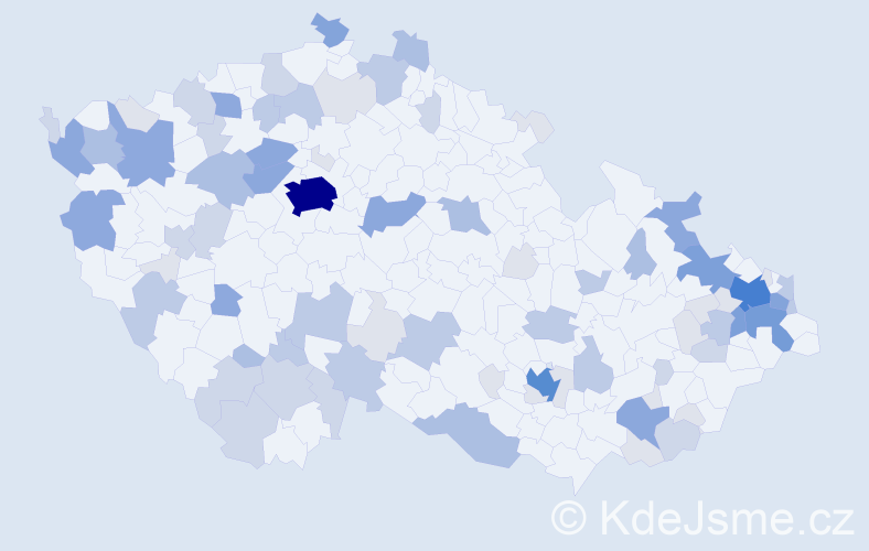 Příjmení: 'Sabo', počet výskytů 266 v celé ČR