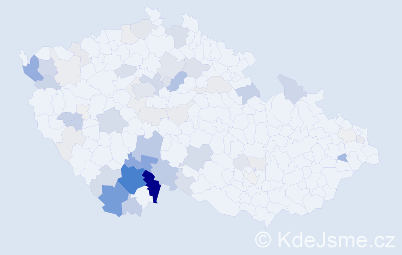 Příjmení: 'Dušáková', počet výskytů 229 v celé ČR