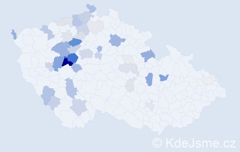 Příjmení: 'Anýž', počet výskytů 168 v celé ČR