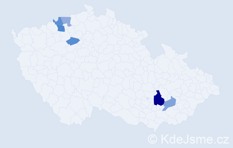 Příjmení: 'Selmeczi', počet výskytů 9 v celé ČR